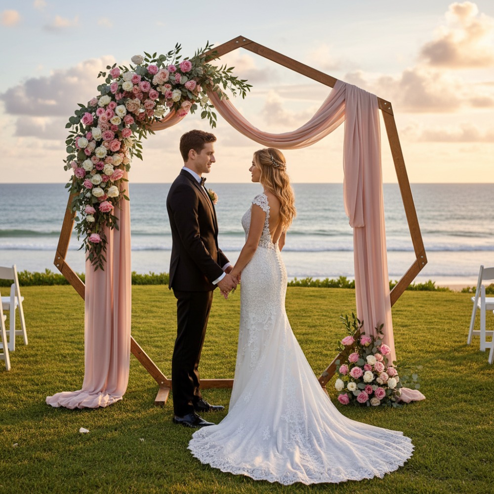 Wedding Support - Ahşap Düğün Kemeri Çerçevesi Rüzgar Geçirmez