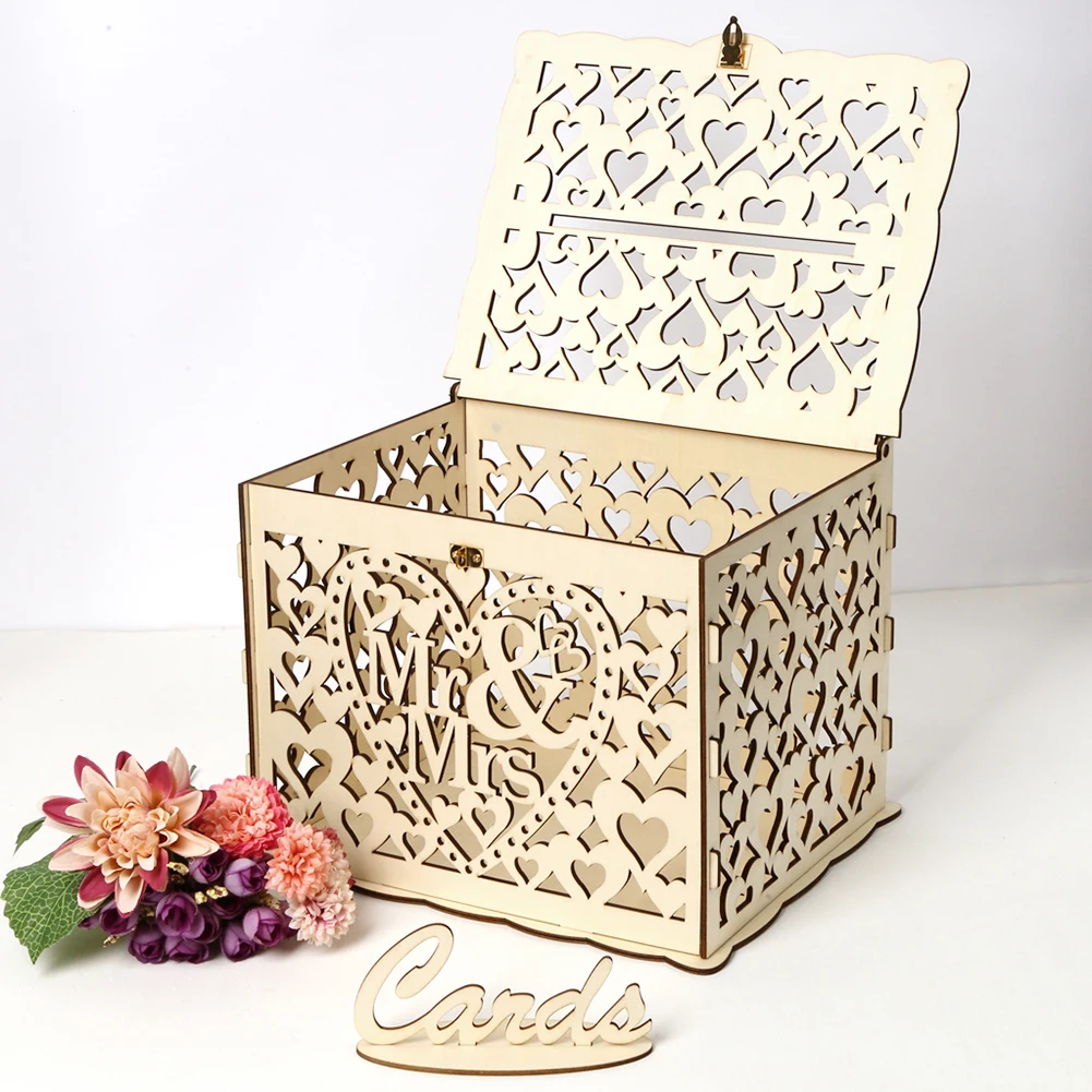 Wedding Sutra - Ahşap evlilik davetiyesi kutu düğün dekorasyon