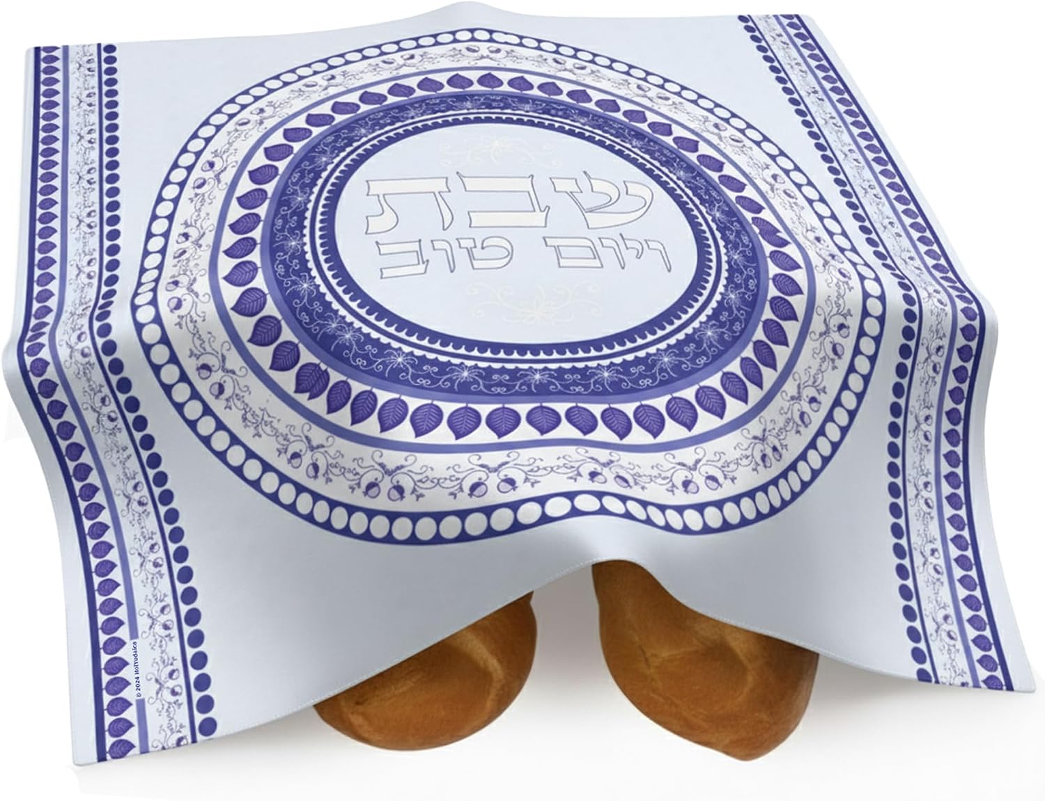 Wedding Sutra - Mavi Mandala Baskılı Şabat Şalası Örtüsü