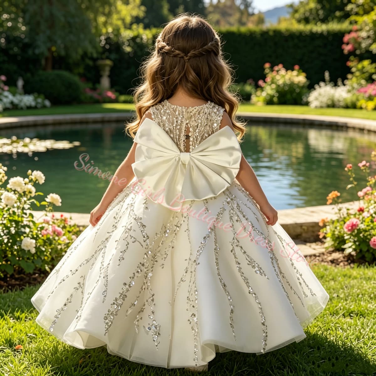 Bridal Sash Ribbon - Çiçek Kızı Elbisesi Lüks Boncuklu Düğün