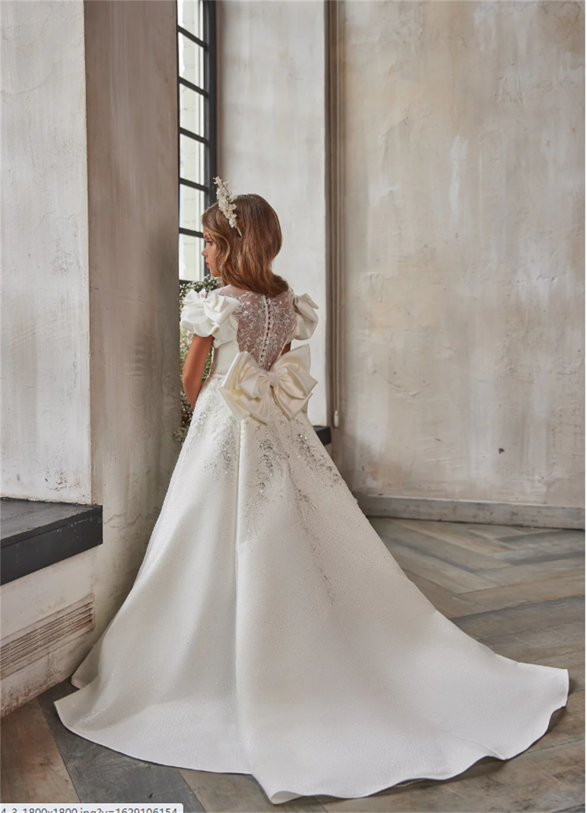 Saten Çiçek Kız Elbise Beyaz A - Bridal Sash Ribbon incelemesi ve fiyatı