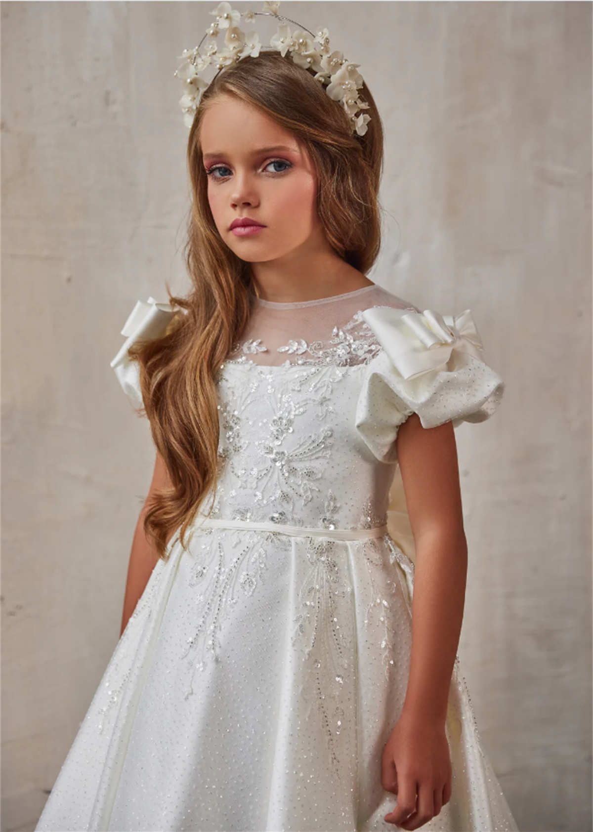 Saten Çiçek Kız Elbise Beyaz A - Bridal Sash Ribbon incelemesi ve fiyatı